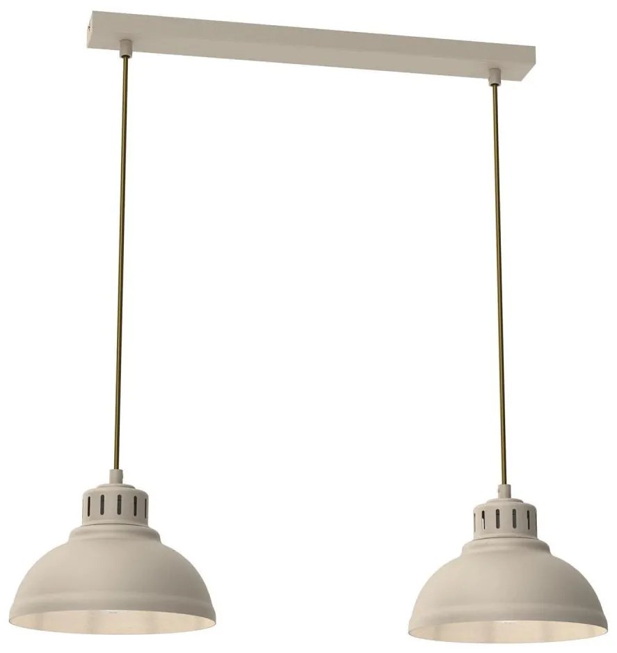 Lampadario a sospensione con filo SVEN 2xE27/15W/230V beige