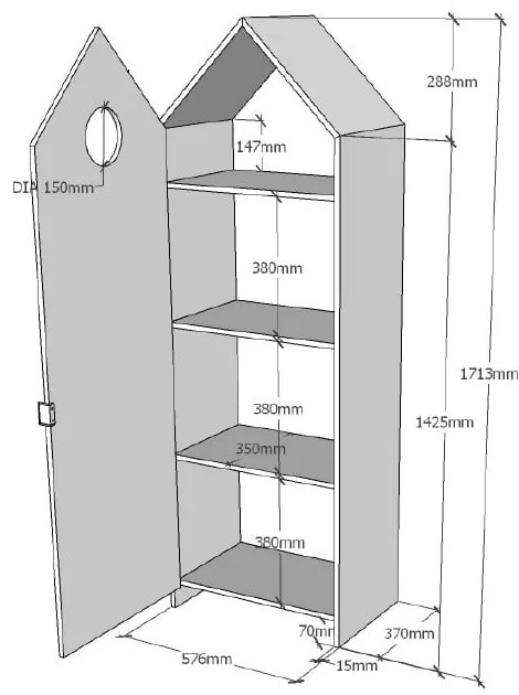 Armadio grigio della casa Casami - Vipack