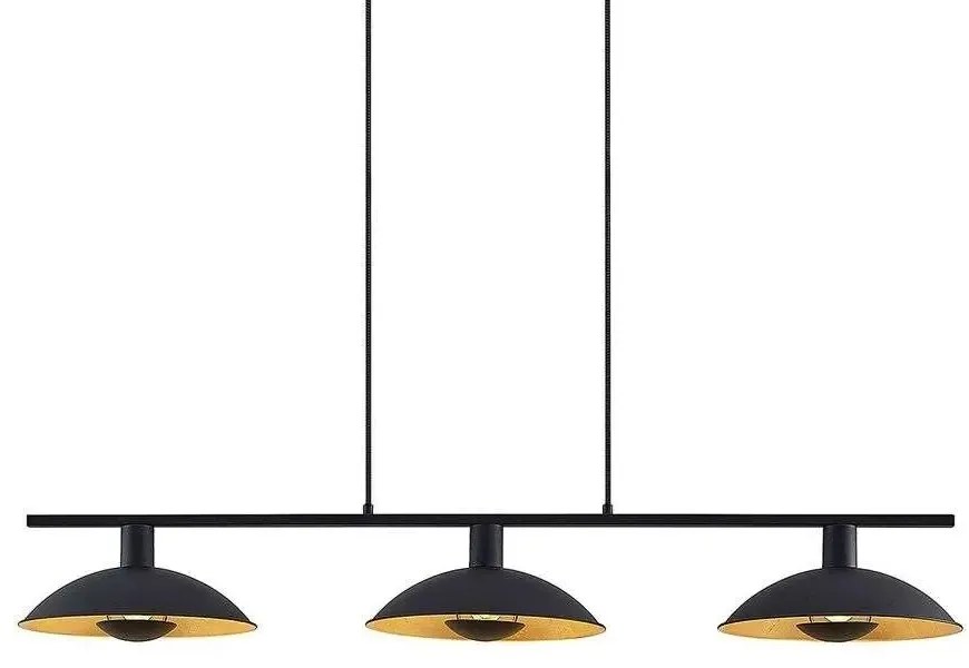 Lindby - Narisara Lungo Lampada a Sospensione Nero/Oro Lindby