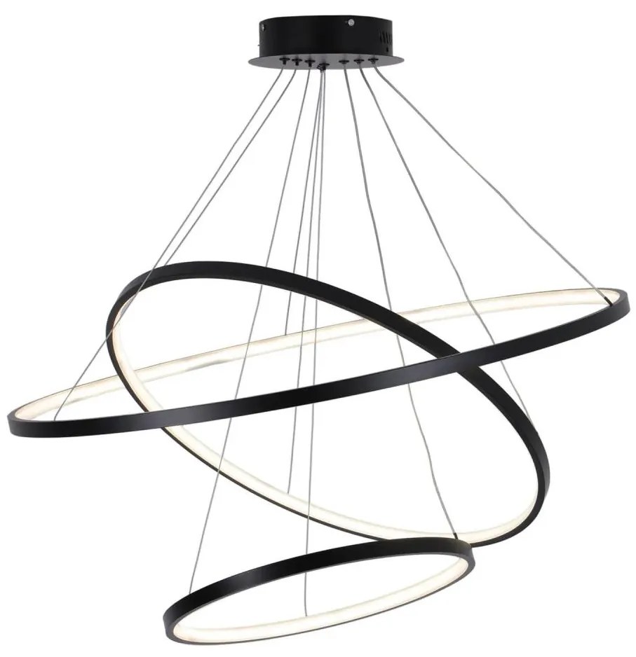 Lampadario LED a sospensione con filo LEA LED/60W/230V 4000K diametro 80 cm nero