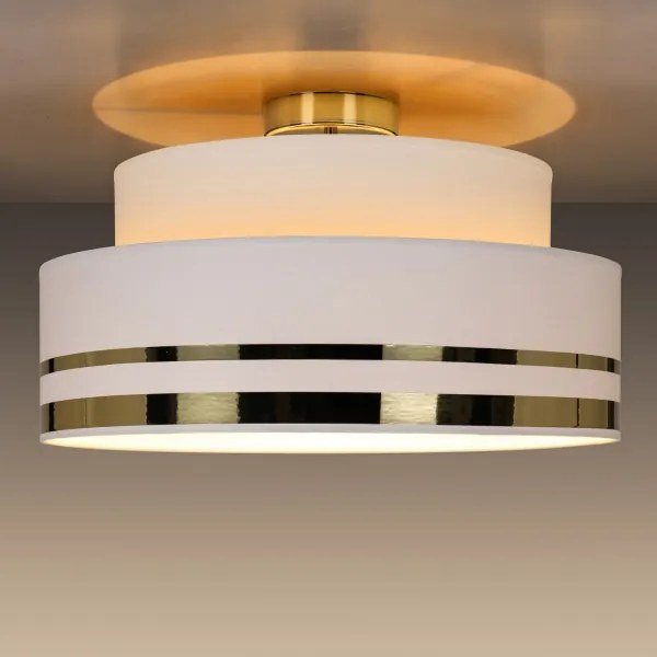 Plafoniera TAMI 1xE27/60W/230V diametro 40 cm bianco/oro