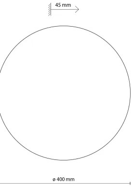 Applique LUNA 4xG9/8W/230V diametro 40 cm nero