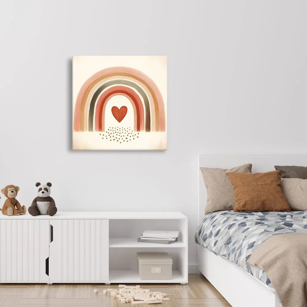 Quadro su tela – Porta arcobaleno verso il cuore