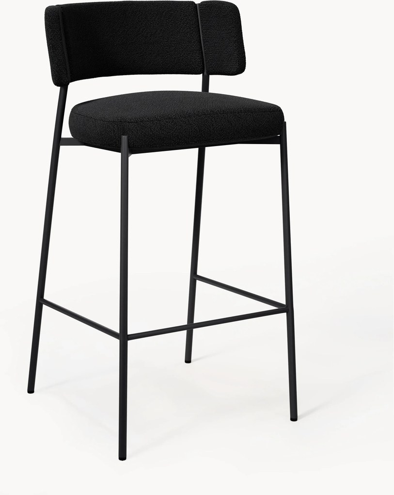 Sedia da bar imbottita in bouclé Samantha