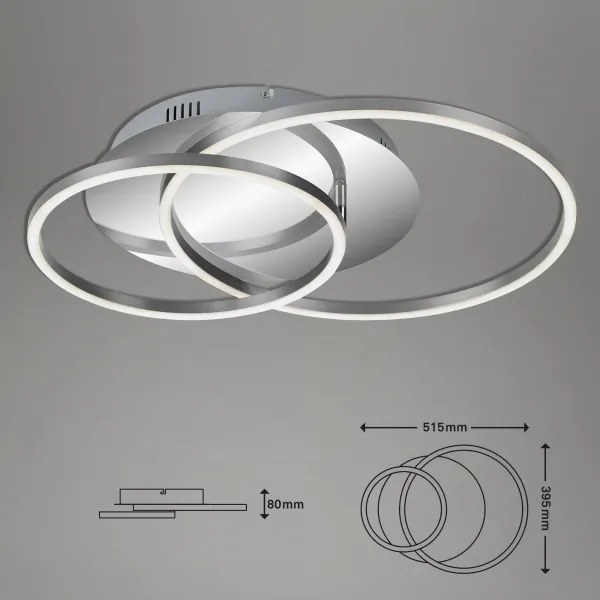 Plafoniera da soffitto dimmerabile a LED 28W/230V 3000K cromo opaco
