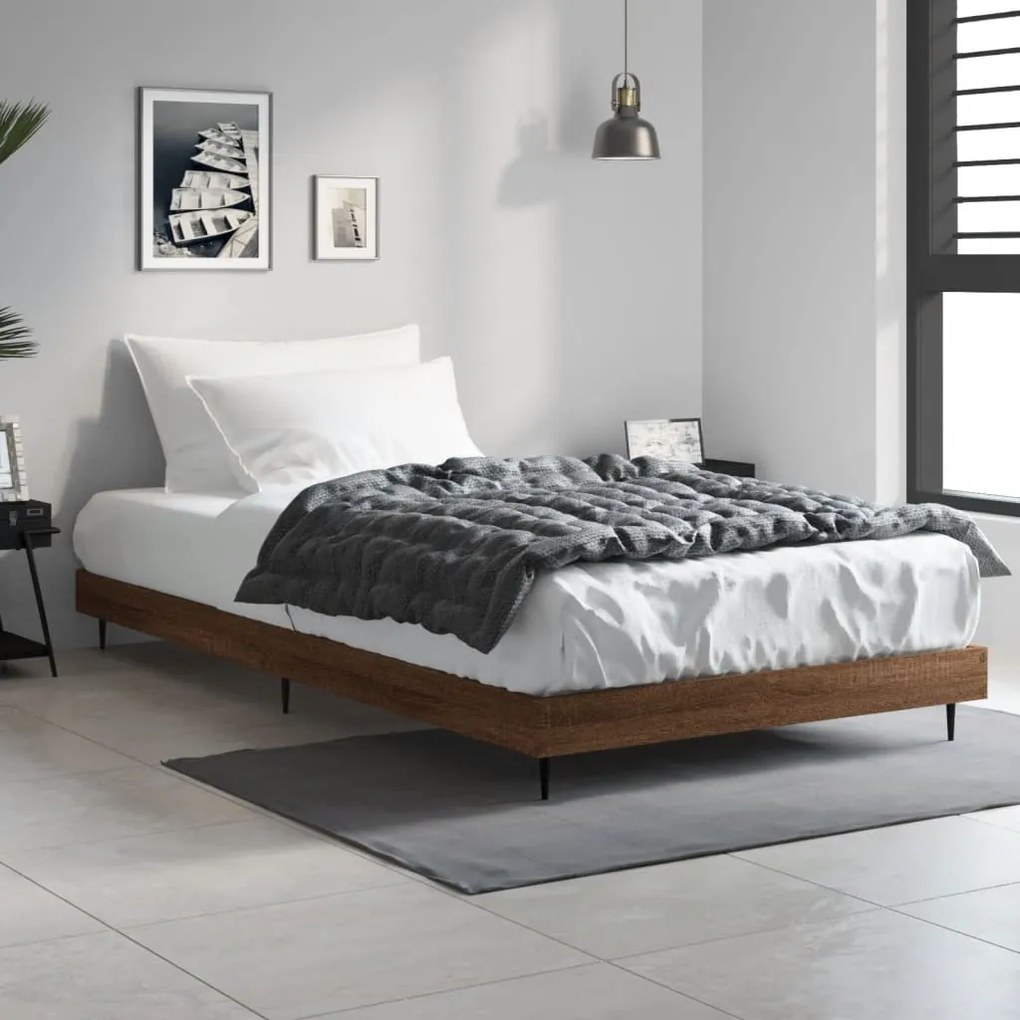 Giroletto Senza Materasso Rovere Marrone 90x200cm İn Truciolato /