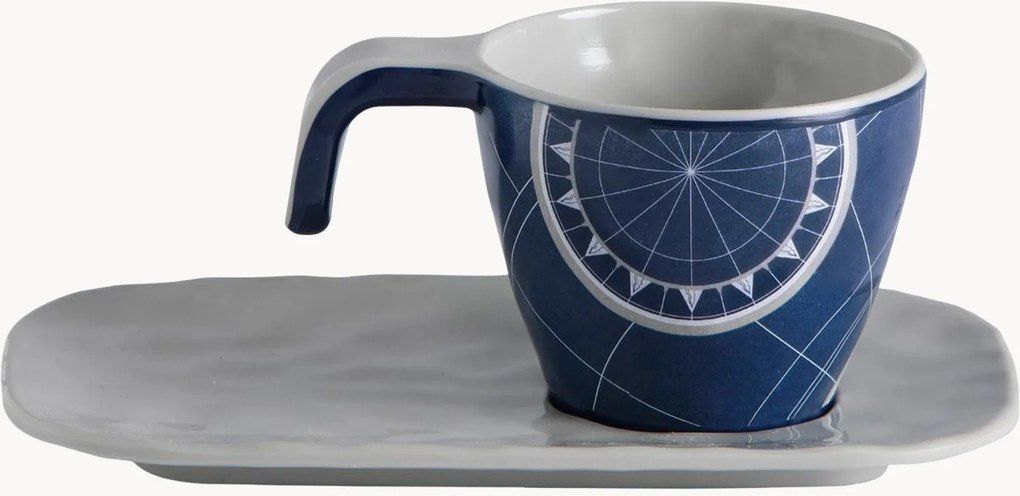 Tazzine da caffè con piattino Pacific, set da 6