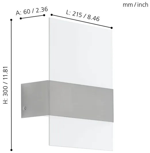 Eglo 93438 - Illuminazione LED da esterno NADELA 2xLED/2,5W/230V