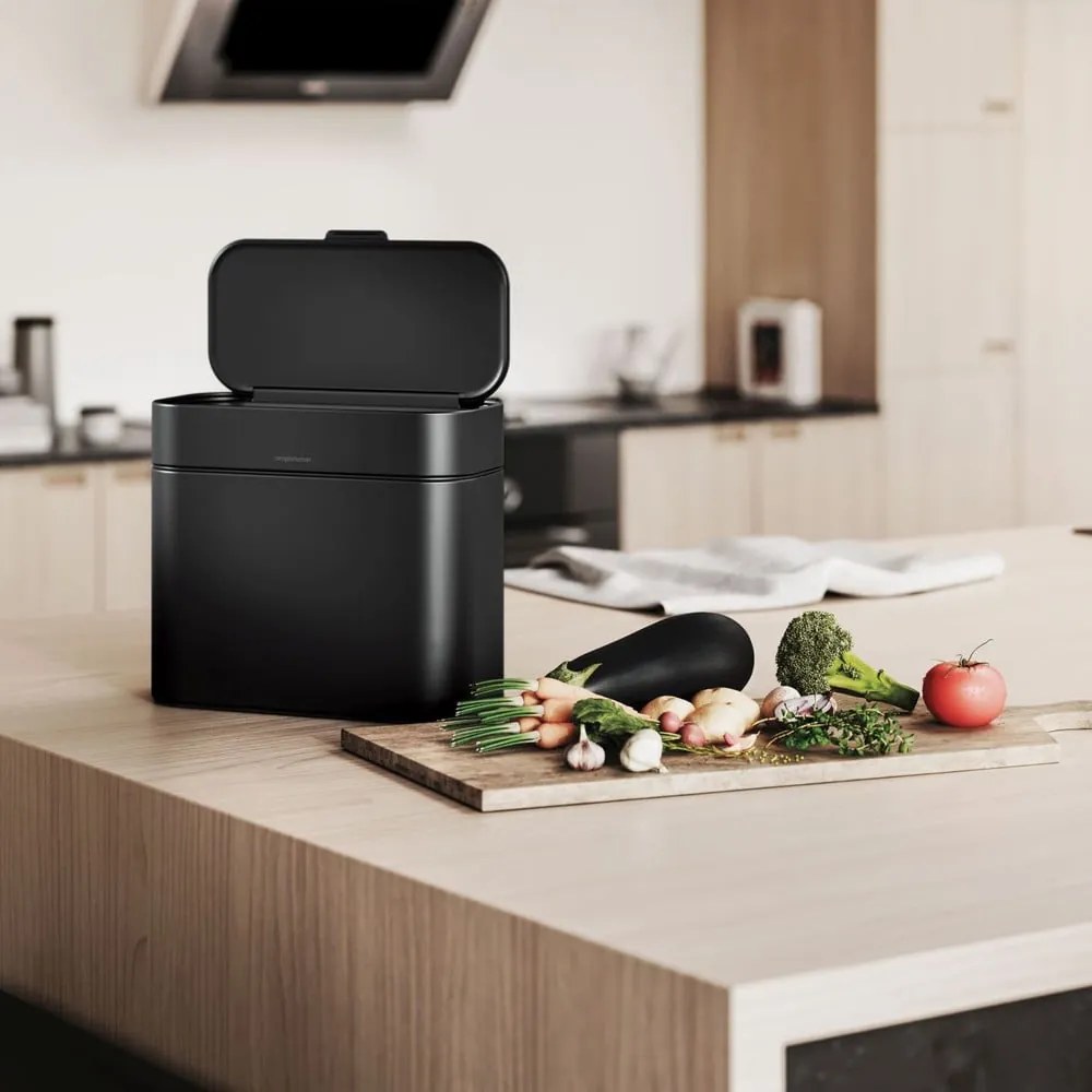 Contenitore per rifiuti compostabili nero opaco 4 l - simplehuman