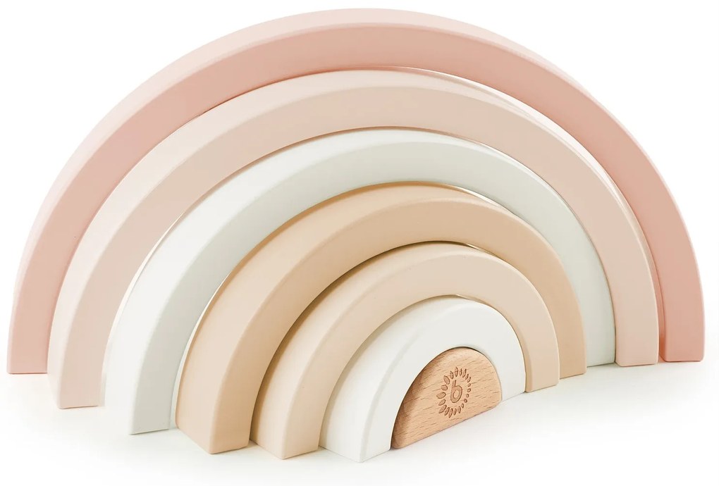 Bieco - Arcobaleno impilabile in legno - cerbiatto Ella