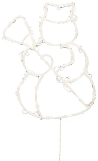 Decorazione natalizia LED per finestra 35xLED/3xAA IP44 pupazzo di neve, bianco caldo