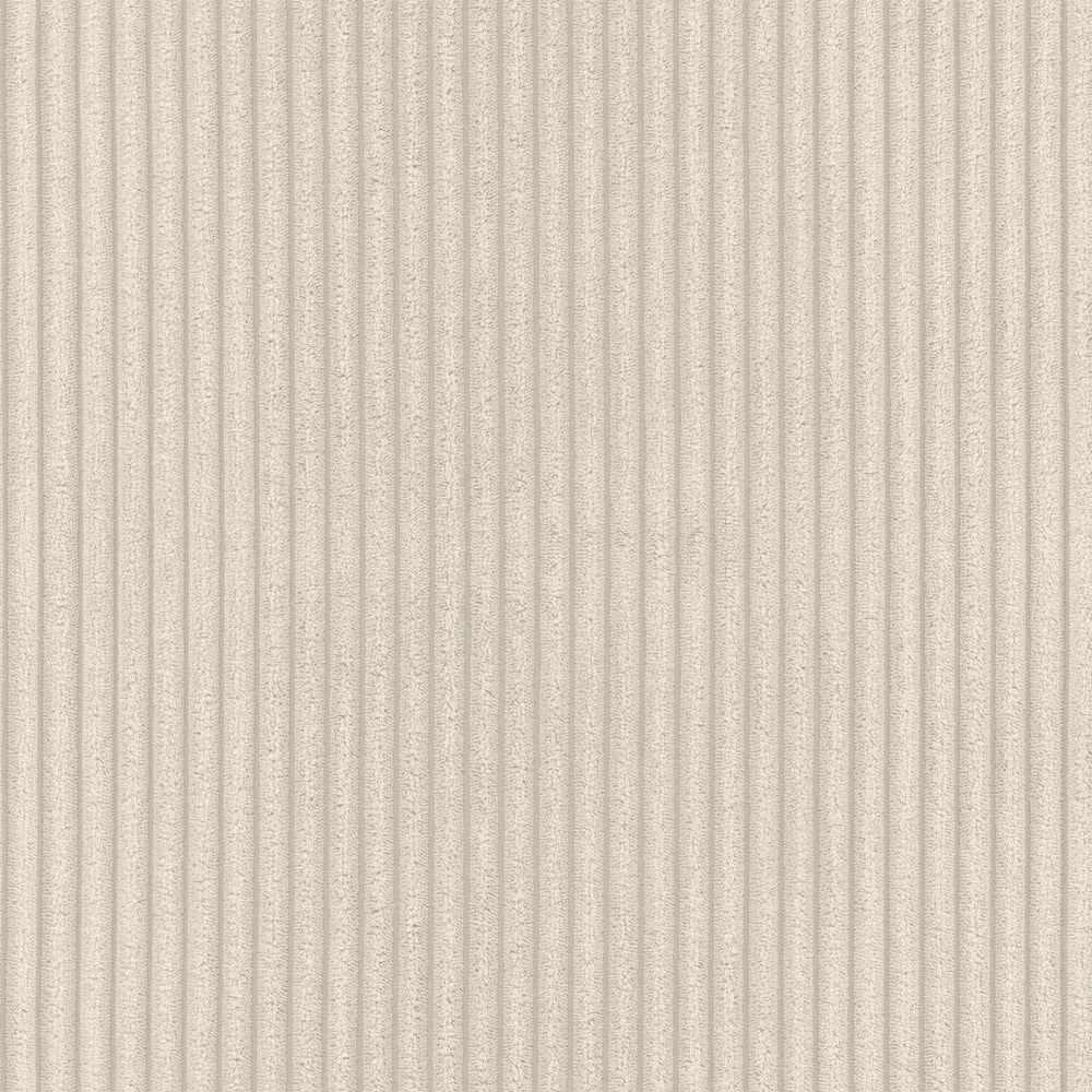 Divano angolare beige (con penisola a sinistra/con chaise lounge) con rivestimento in velluto a coste Merid – Ropez