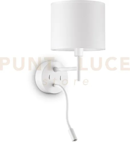 Set up applique 1 luce attacco e27 + 1 luce led 3000k 3w  200 lm in...