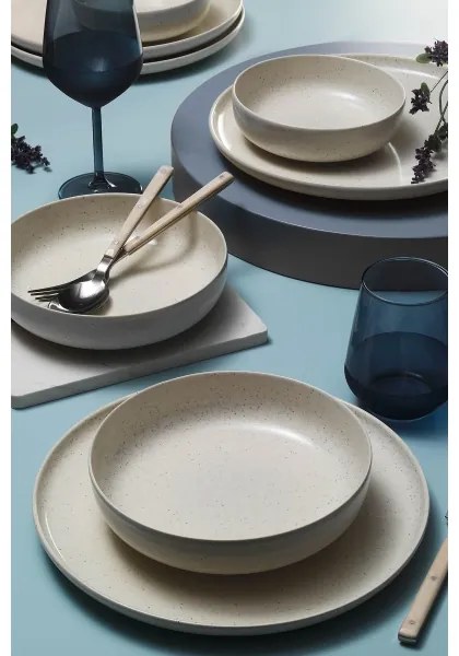 Set da tavola 18 pezzi beige/porcellana