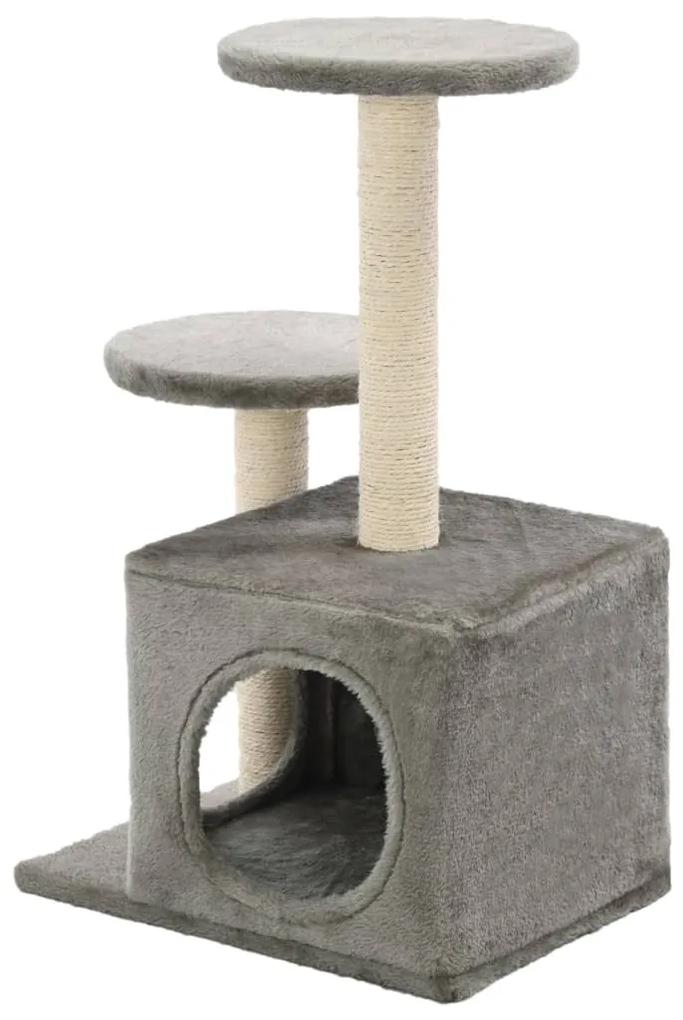 Albero per gatti con tiragraffi in sisal 60 cm grigio