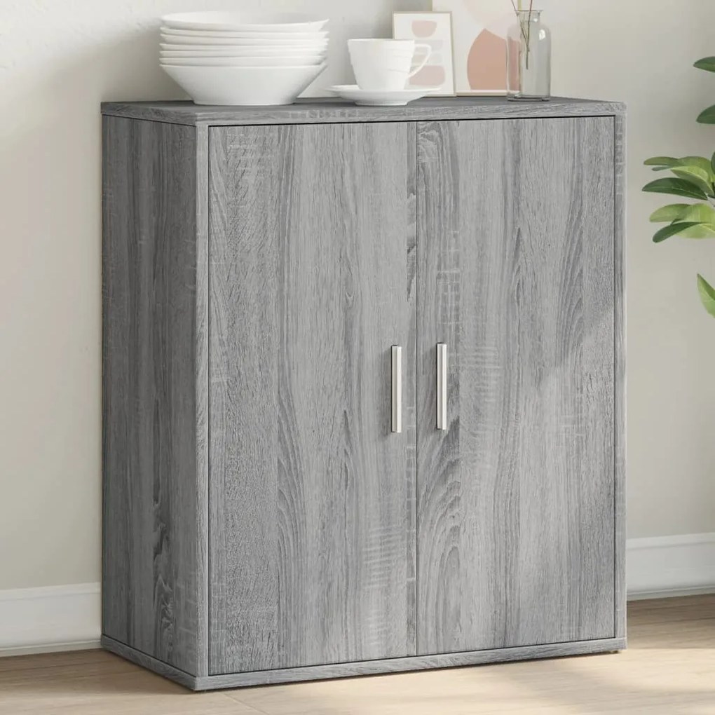 Credenza grigio sonoma 60x31x70cm in legno multistrato