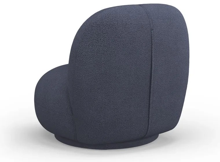 Poltrona bouclé blu scuro Chuck - Micadoni Home