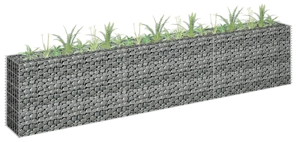 Gabbione Letto Rialzato İn Acciaio Zincato 270x30x60 Cm /