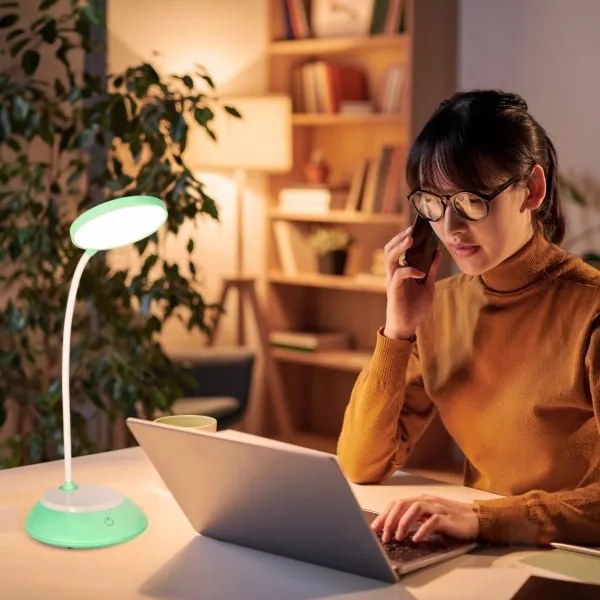 LED Lampada da tavolo ricaricabile dimmerabile VISUA LED/5W/5V 3000-5000K turchese