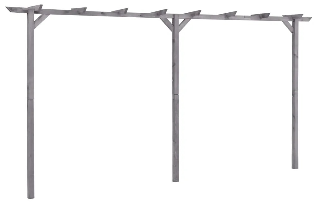 Pergolato Da Giardino Grigio 400x40x205 Cm İn Pino Impregnato /