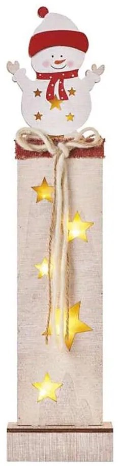 Decorazione natalizia LED 7xLED/2xAA pupazzo di neve