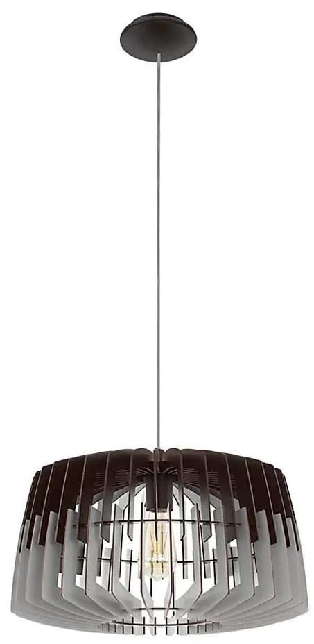 Eglo 96956 - Lampadario a cavo ARTANA 1xE27/60W/230V grigio/nero 480 mm