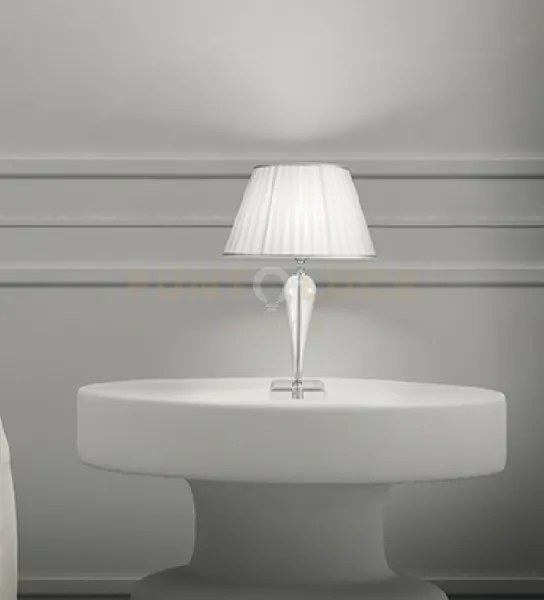 Lumetto ravel cristallo e cromo attacco e14 1 luce h. 29+17cm