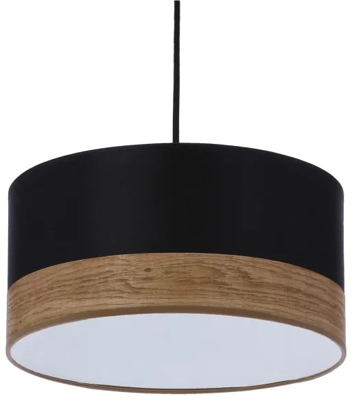 Lampadario a sospensione con filo PORTO 1xE27/60W/230V nero/marrone