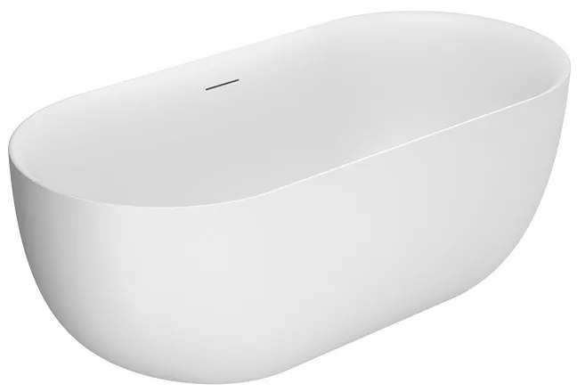 Kamalu - Vasca da bagno centro stanza 150 cm acrilico bianco opaco | KD1500