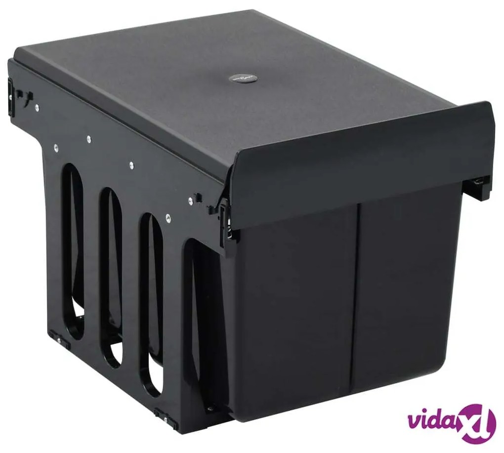 vidaXL Cestino Estraibile per Mobile Cucina Chiusura Ammortizzata 36L