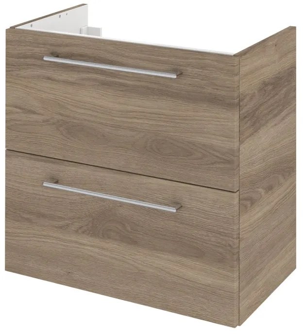 Mobile da bagno sotto lavabo SENSEA Remix marrone opaco L 60 x H 58 x P 33 cm 2 cassetti, lavabo non incluso