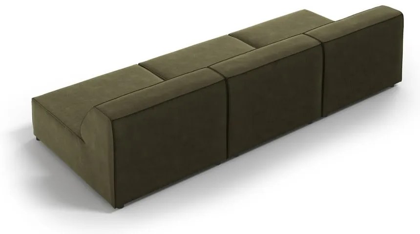 Divano in velluto verde 240 cm Jodie - Micadoni Home