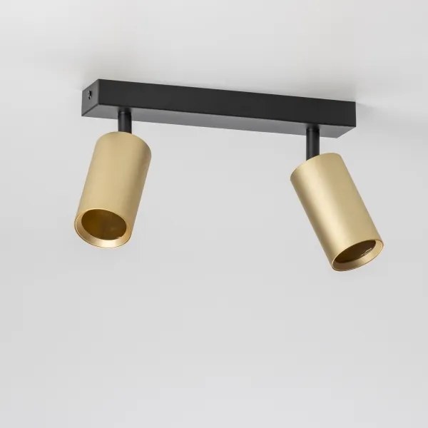 Brilagi - Spot LED dimmerabile SELE GOLDEN 2xGU10/6,5W/230V nero/oro