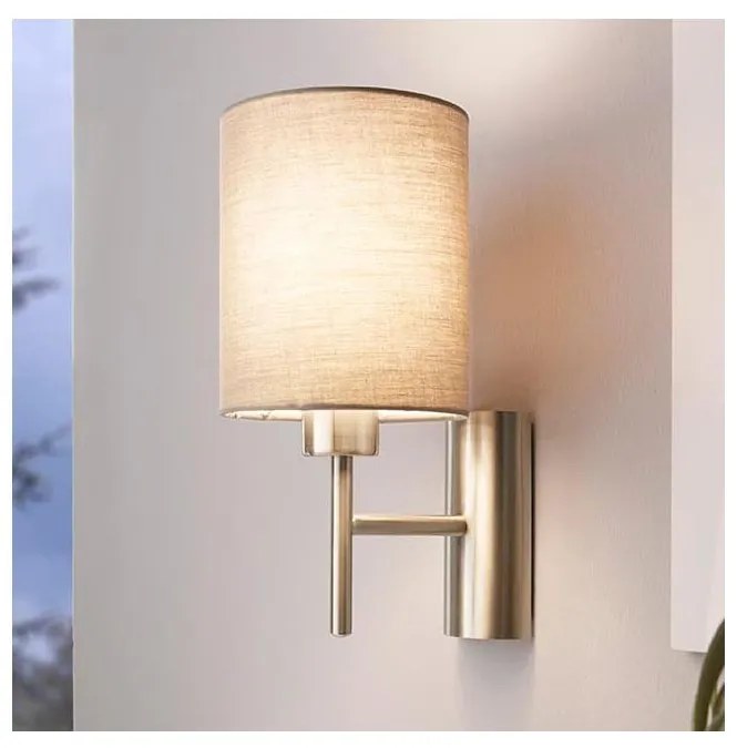Eglo 94925 - Applique PASTERI 1xE27/60W/230V taupe
