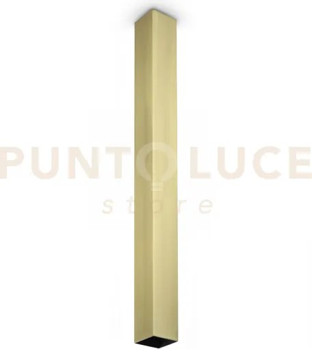 Look square lampada da soffitto 1 luce attacco gu10  6x75cm ottone