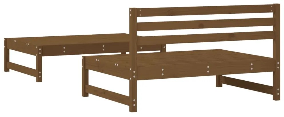 Set salotto da giardino 2 pz miele in legno massello di pino