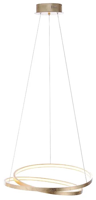 Lampada a sospensione di design oro 55 cm con LED dimmerabile - Rowan