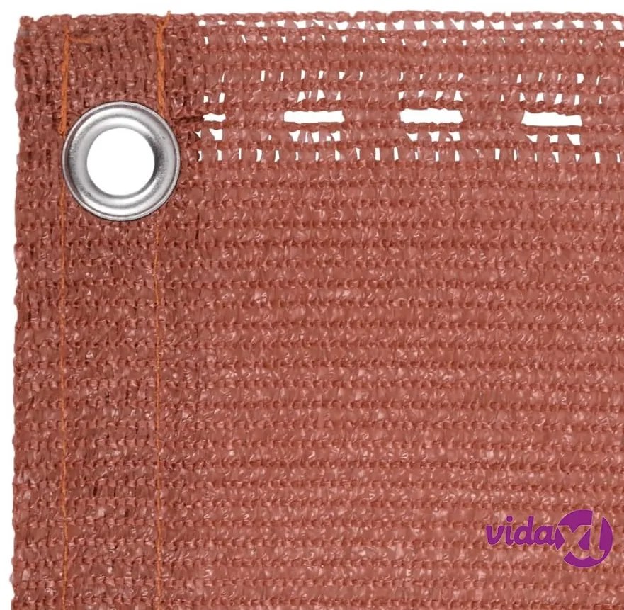 vidaXL Paravento da Balcone Terracotta 120x400 cm in HDPE