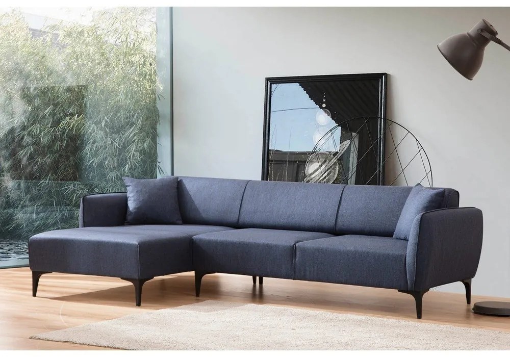 Divano angolare blu, angolo sinistro - Belissimo - Balcab Home