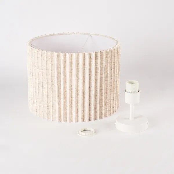 Brilagi - Plafoniera NORDIC WAVE 1xE27/15W/230V Ø 32 cm in lino/bianco