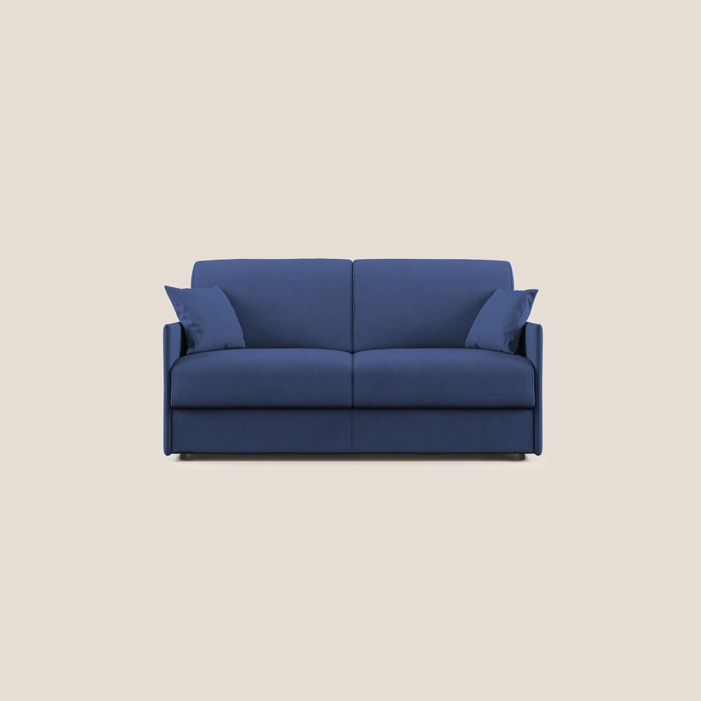 Evans Divano letto in morbido tessuto impermeabile T02 blu