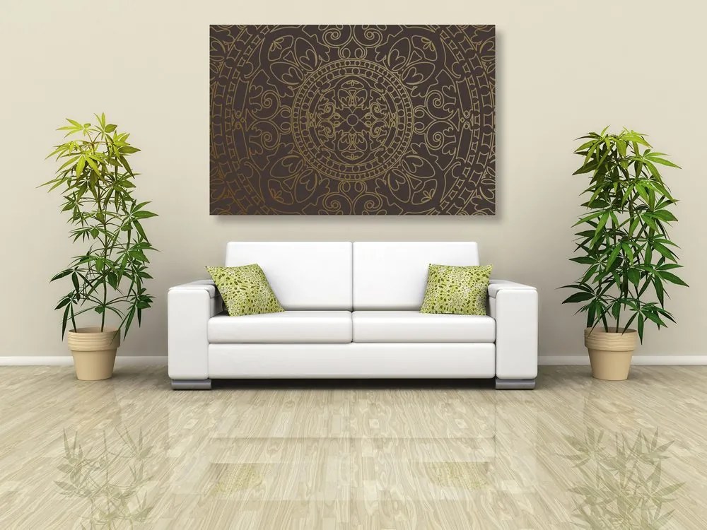 Quadro su tela – Ornamento orientale dorato