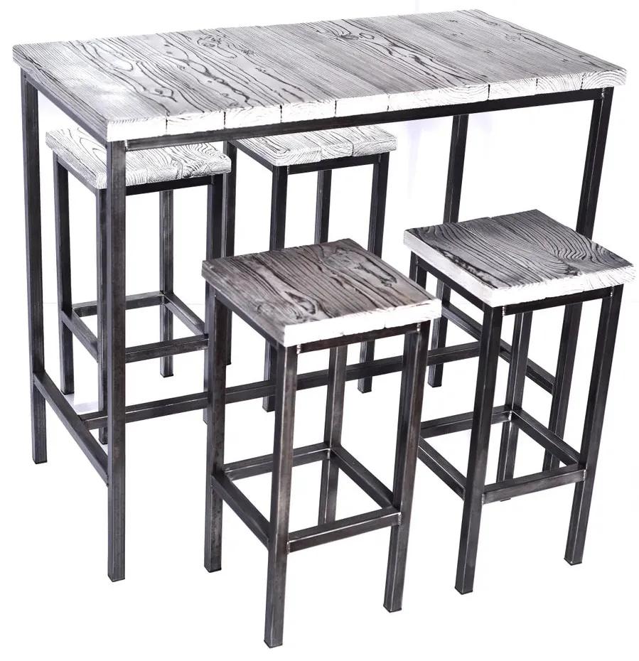 CHYRKA® Tavolo da bar sgabello da bar LS tavolo da bar SAMBOR mobile bar loft vintage bar design industriale fatto a mano in legno metallo