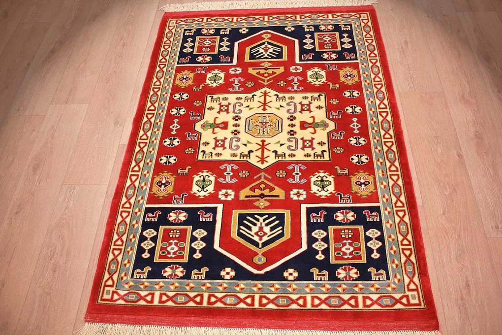 Kazak Tappeto 120 x 160 (Iran) Annodato A Mano