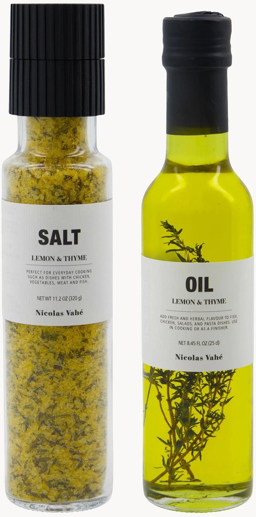 Set sale e olio Lemon, set da 2
