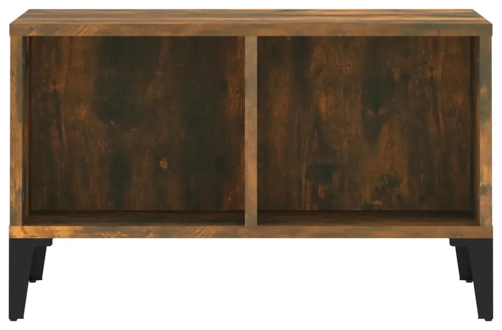 Tavolino da salotto rovere fumo 60x50x36,5 cm legno multistrato
