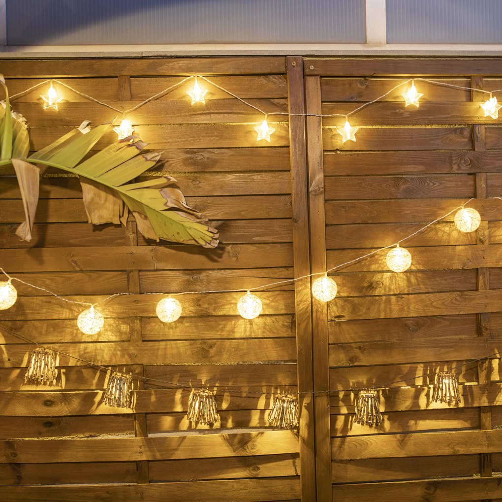 Luci a corda per esterni di Natale 4,5 m con LED 16 luci - Bianca