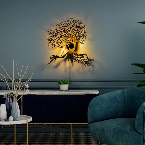 Lampada da parete TREE WOMAN 1xE27/40W/230V nera