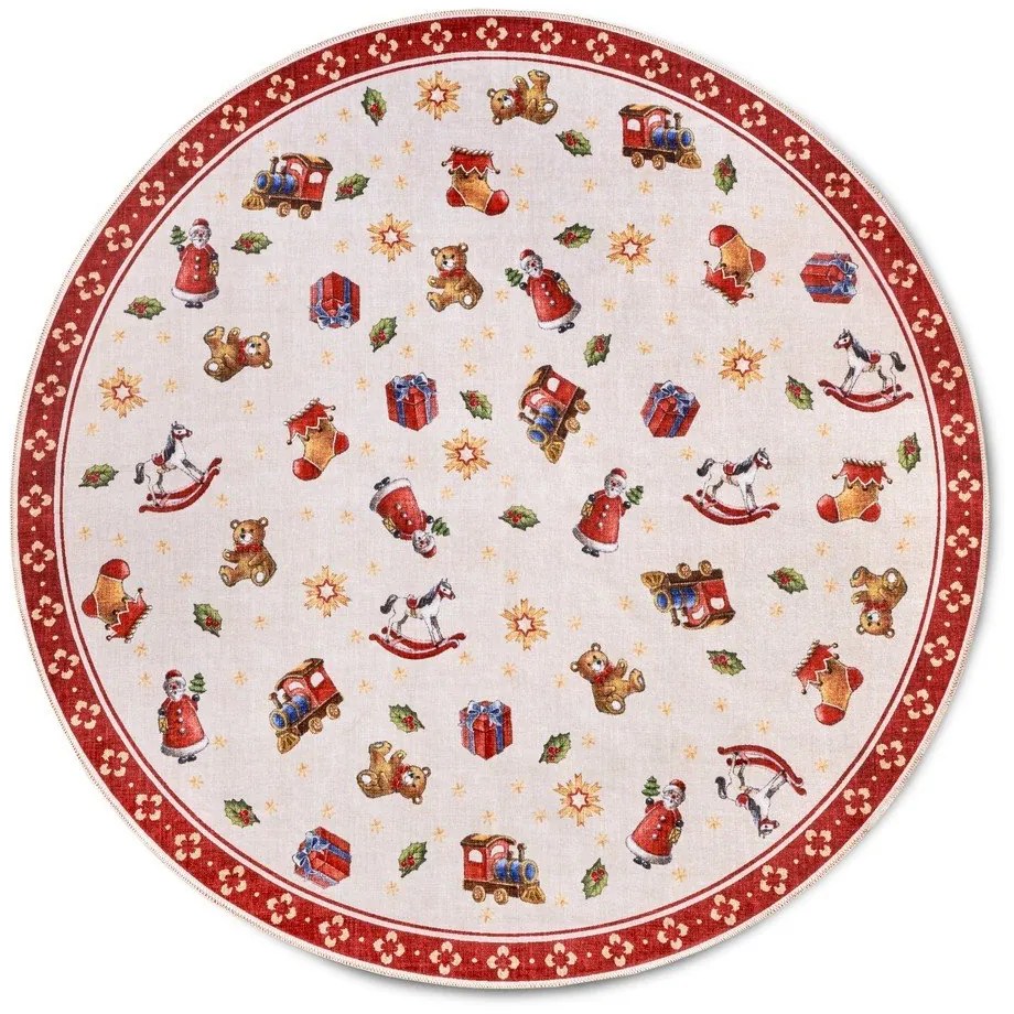 Tappeto rotondo rosso con motivo natalizio ø 150 cm Red Christmas - Villeroy&amp;Boch