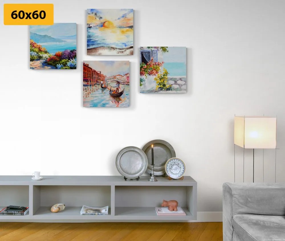 Set di quadri – Paesaggio dipinto